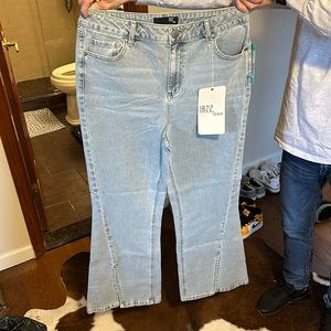 High rise slim bootcut jeans